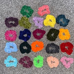 22 velvet scrunches!